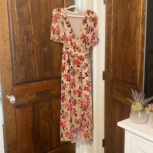 Alice + Olivia Floral Velvet Wrap Dress